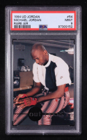Michael Jordan 1994 Upper Deck Jordan Rare Air #54 Sitting in weight training room (PSA 9) at PristineAuction.com