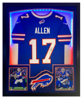 Josh Allen Signed Bills Custom Framed LED Jersey Display (Fanatics) at PristineAuction.com