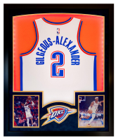 Shai Gilgeous-Alexander Signed Thunder Custom Framed LED Jersey Display (Fanatics) at PristineAuction.com