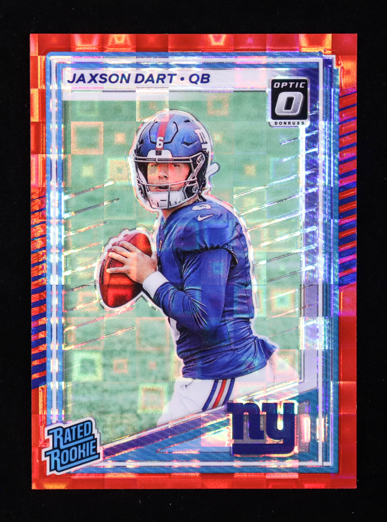 Jaxson Dart 2025 Donruss Optic Rated Rookies Preview Red Pandora #400 RC at PristineAuction.com Jaxson Dart 2025 Donruss Optic Rated Rookies Preview Red Pandora #400 RC at PristineAuction.com