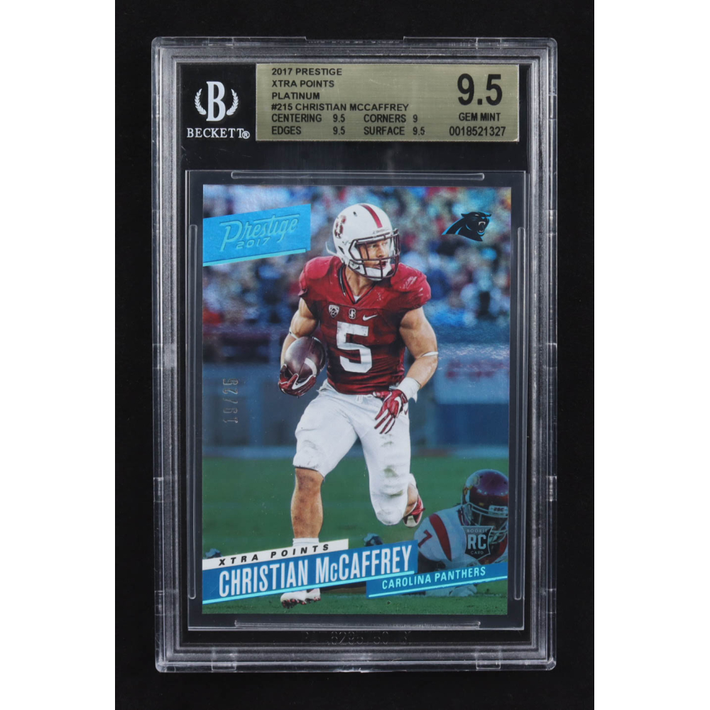 Christian McCaffrey 2017 Panini Prestige Xtra Points Platinum #215 RC #19/25 (BGS 9.5) at PristineAuction.com