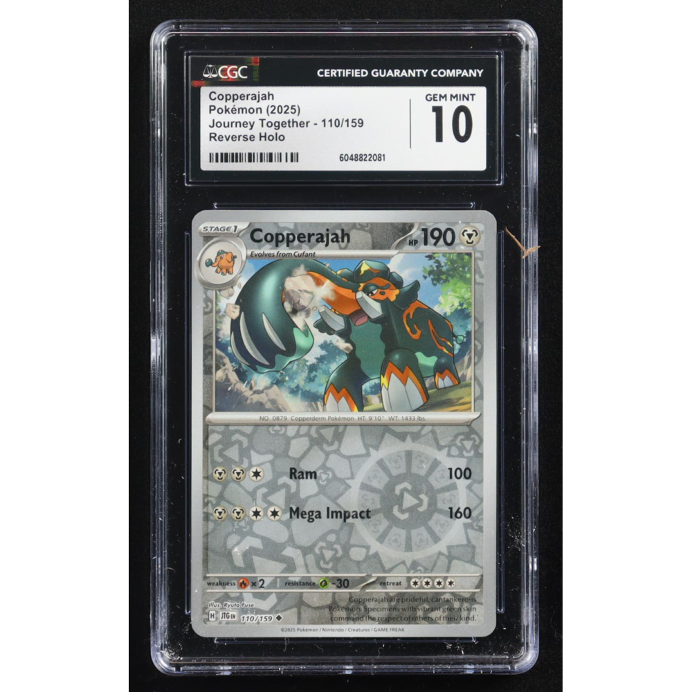 Copperajah 2025 Pokemon Journey Together #110 Reverse Holo (CGC 10) at PristineAuction.com
