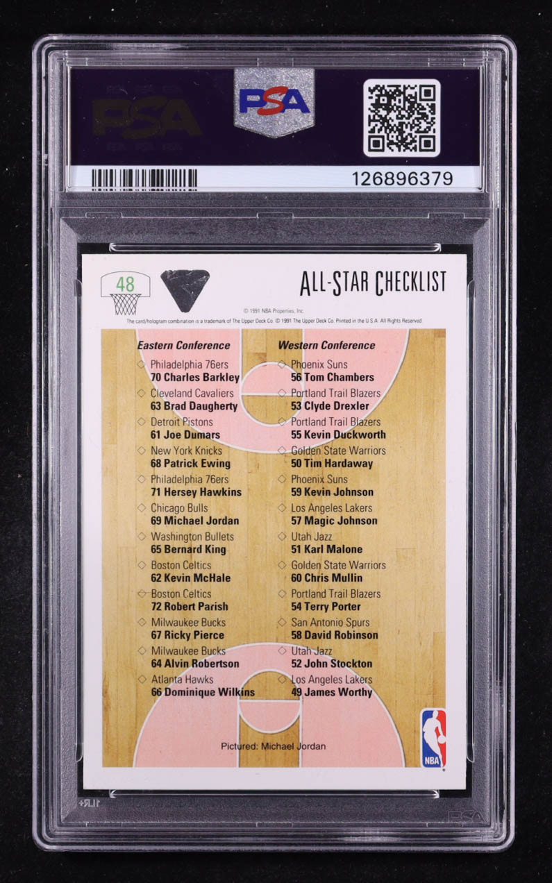 Michael Jordan 1991-92 Upper Deck #48 AS CL (PSA 8) at PristineAuction.com Michael Jordan 1991-92 Upper Deck #48 AS CL (PSA 8) at PristineAuction.com