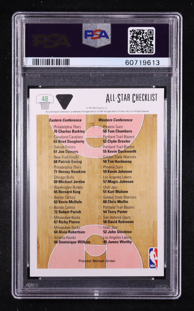 Michael Jordan 1991-92 Upper Deck #48 AS CL (PSA 9) at PristineAuction.com Michael Jordan 1991-92 Upper Deck #48 AS CL (PSA 9) at PristineAuction.com