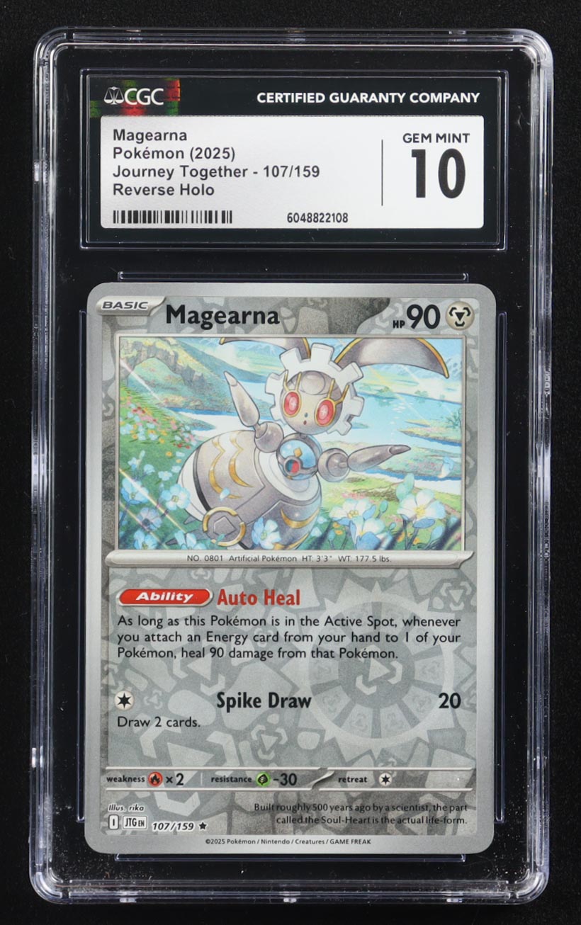 Magearna 2025 Pokemon Journey Together #107 Reverse Holo (CGC 10) at PristineAuction.com Magearna 2025 Pokemon Journey Together #107 Reverse Holo (CGC 10) at PristineAuction.com
