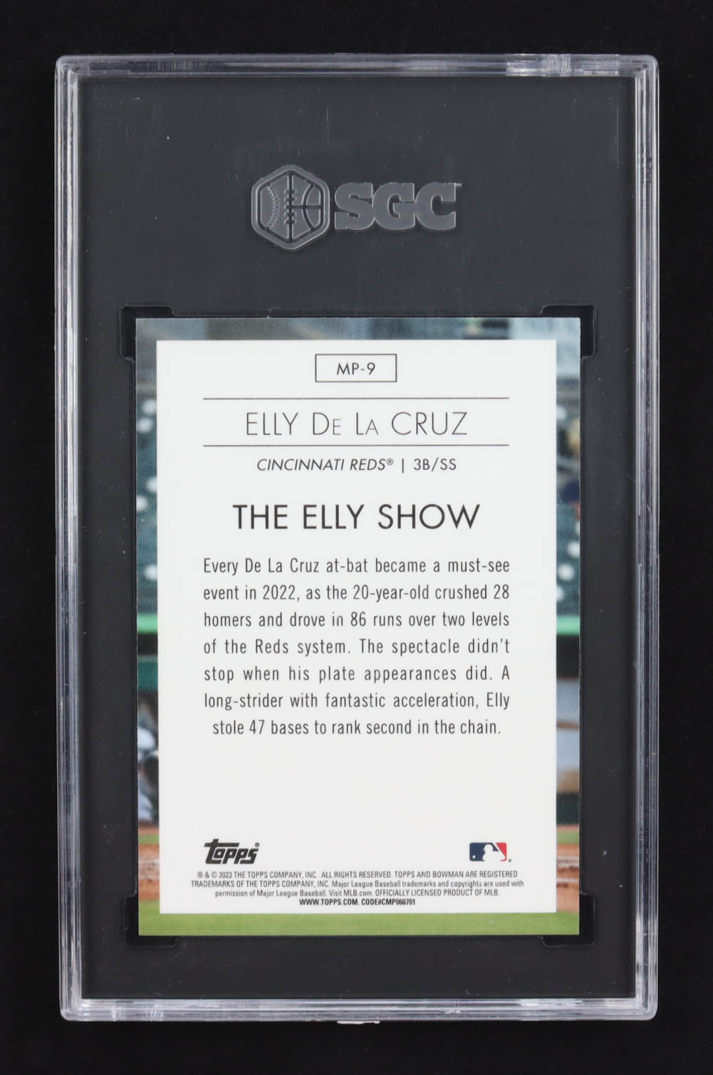 Elly De La Cruz 2023 Bowman Modern Prospects #MP-9 RC (SGC 9.5) at PristineAuction.com Elly De La Cruz 2023 Bowman Modern Prospects #MP-9 RC (SGC 9.5) at PristineAuction.com