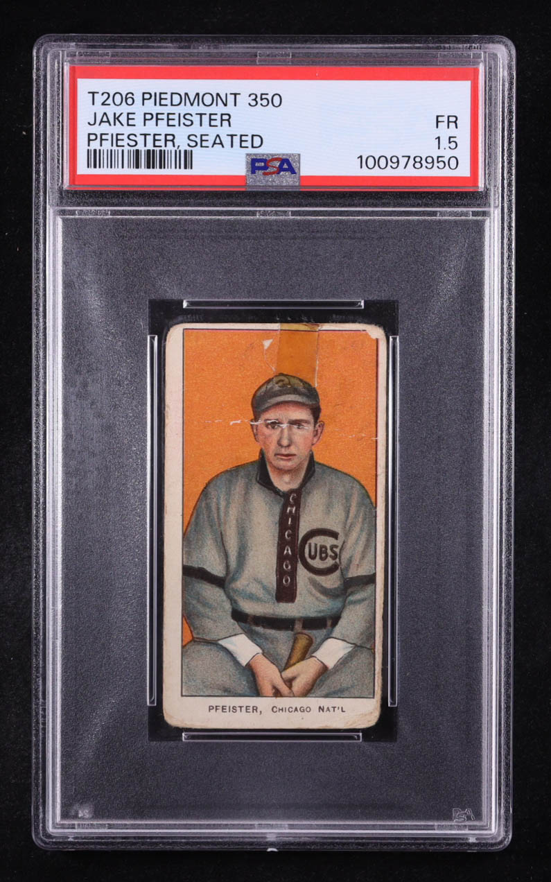 Jake Pfeister 1909-11 T206 #390 Seated (Pfiester) (PSA 1.5) at PristineAuction.com Jake Pfeister 1909-11 T206 #390 Seated (Pfiester) (PSA 1.5) at PristineAuction.com