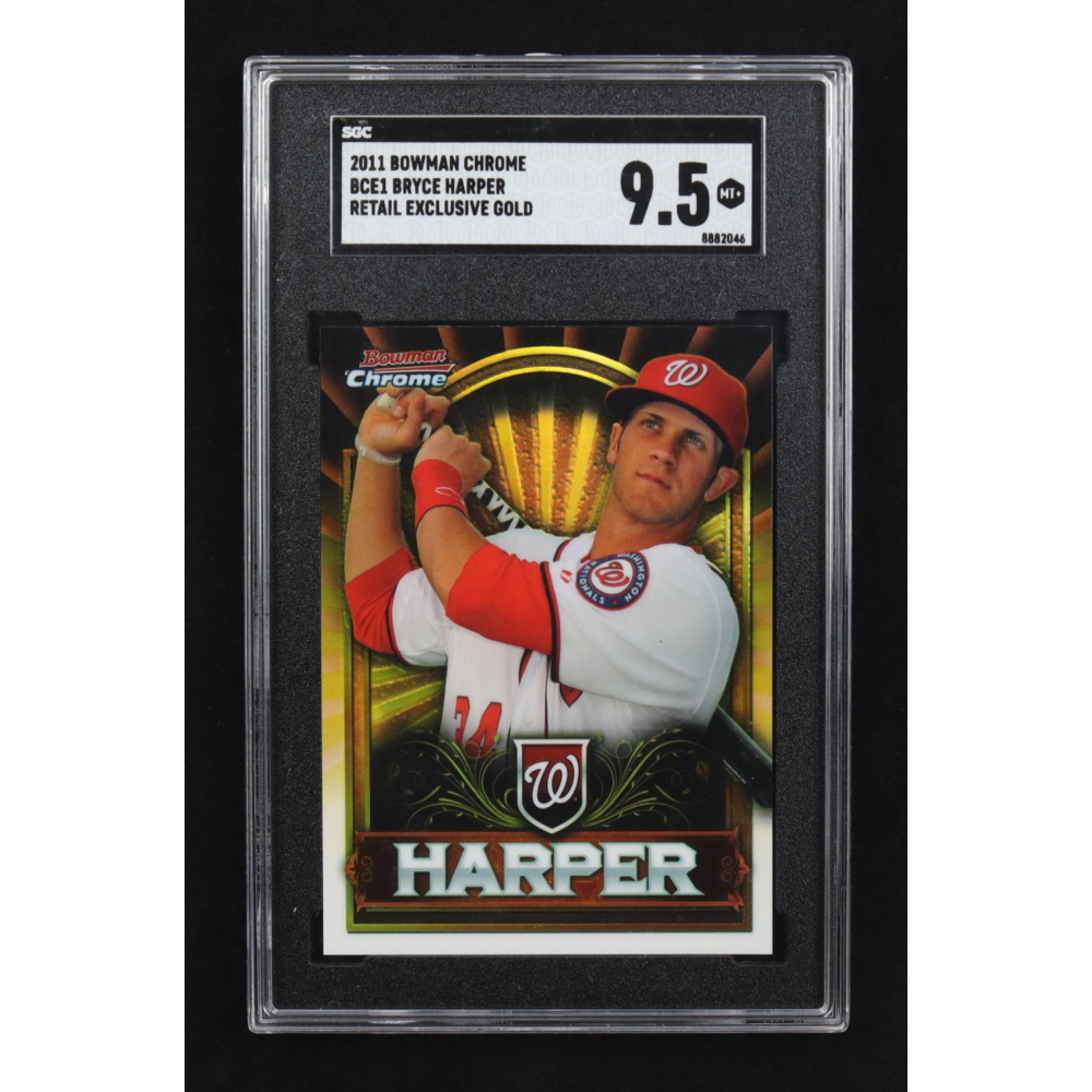 Bryce Harper 2011 Bowman Chrome Retail Exclusive Gold #BCE-1 RC (SGC 9.5) at PristineAuction.com