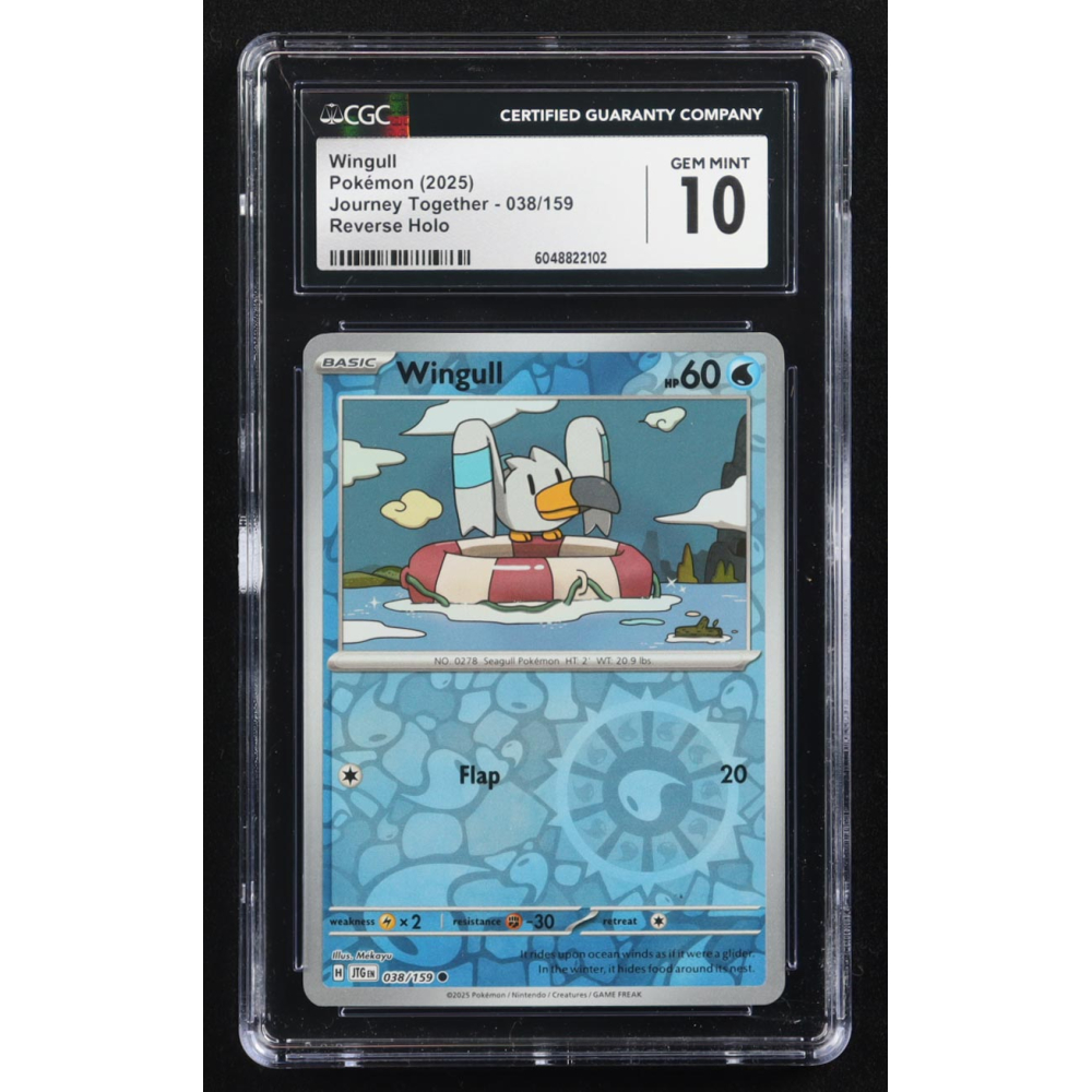 Wingull 2025 Pokemon Journey Together #38 Reverse Holo (CGC 10) at PristineAuction.com