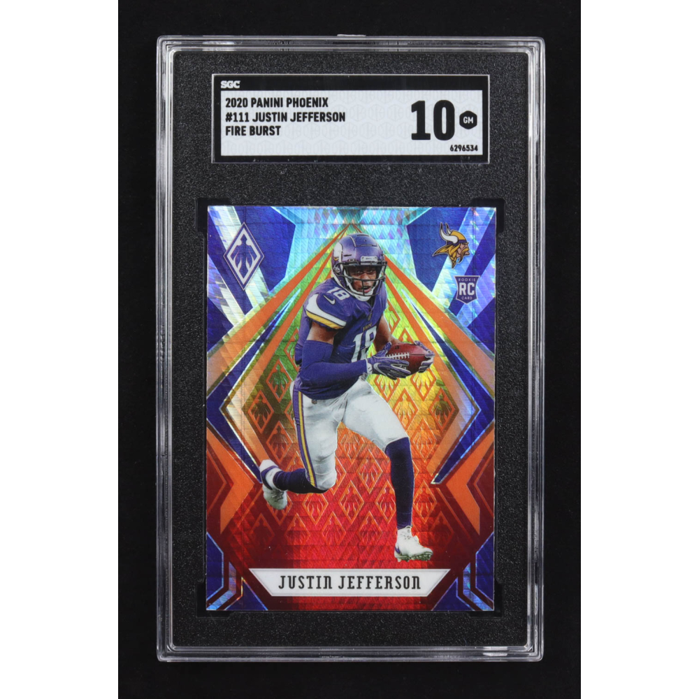 Justin Jefferson 2020 Panini Phoenix Fire Burst #111 RC (SGC 10) at PristineAuction.com