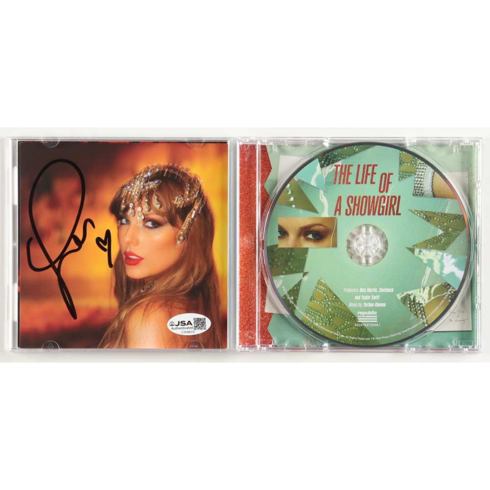 Taylor Swift Signed "The Life of a Showgirl" CD Album Insert (JSA) at PristineAuction.com