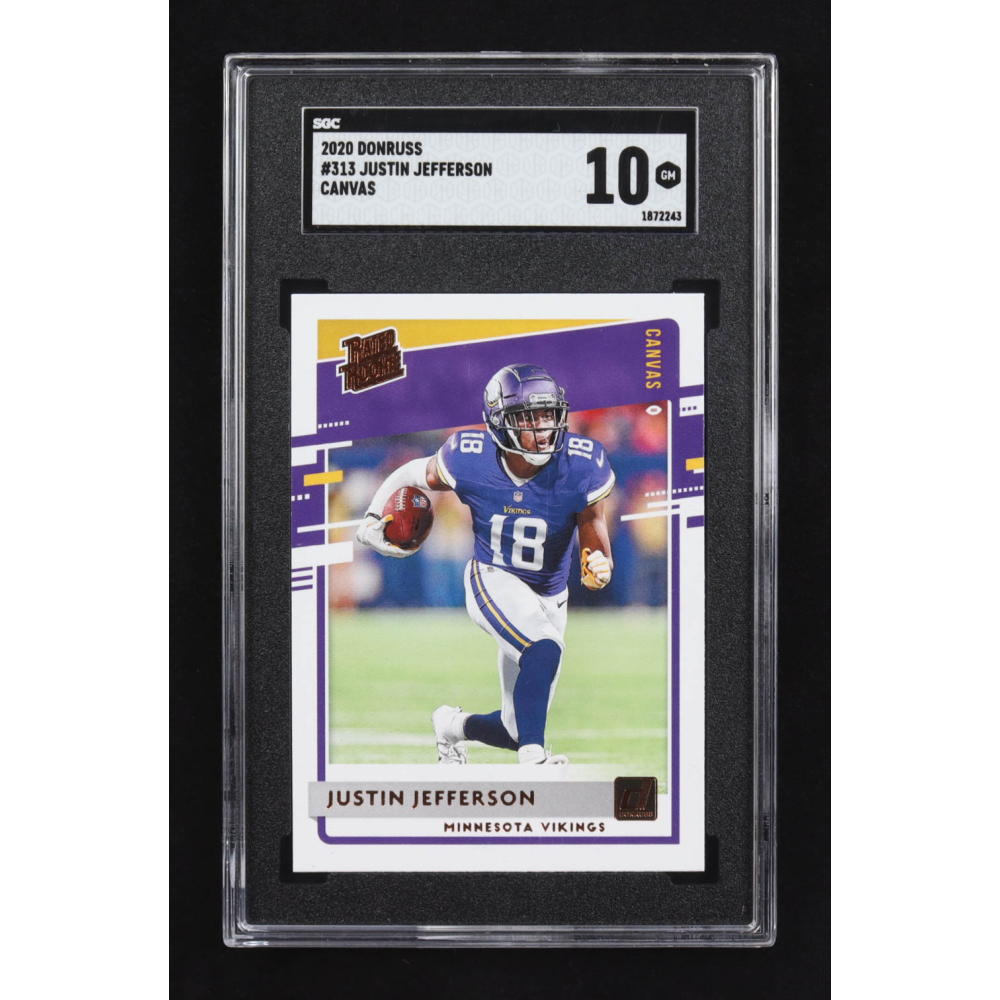 Justin Jefferson 2020 Panini Donruss Canvas #313 RC (SGC 10) at PristineAuction.com