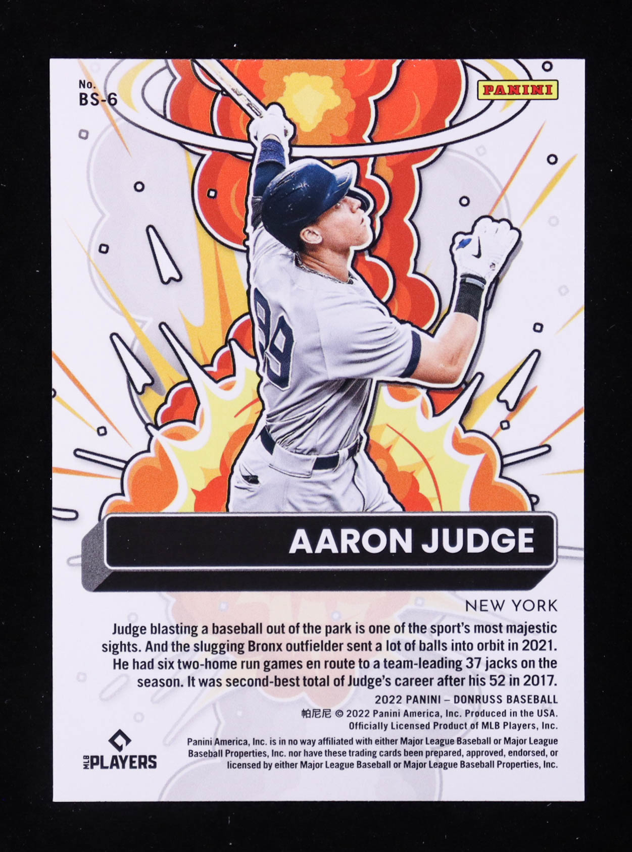 Aaron Judge 2022 Donruss Bomb Squad Pink Fireworks #6 at PristineAuction.com Aaron Judge 2022 Donruss Bomb Squad Pink Fireworks #6 at PristineAuction.com