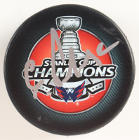Evgeni Kuznetsov Signed Capitals 2018 Stanley Cup Champions Logo Puck (JSA) at PristineAuction.com