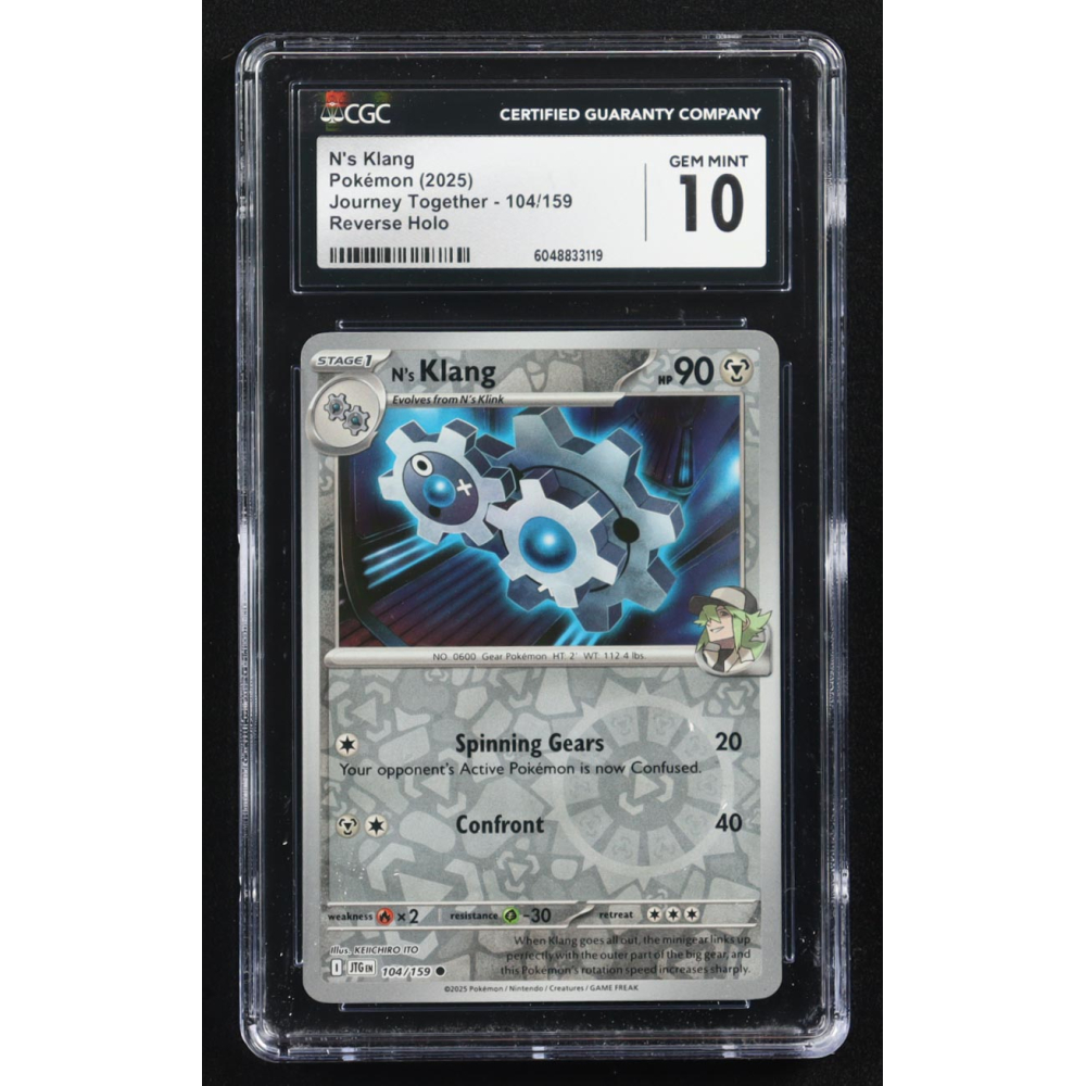 N's Klang 2025 Pokemon Journey Together #104 Reverse Holo (CGC 10) at PristineAuction.com