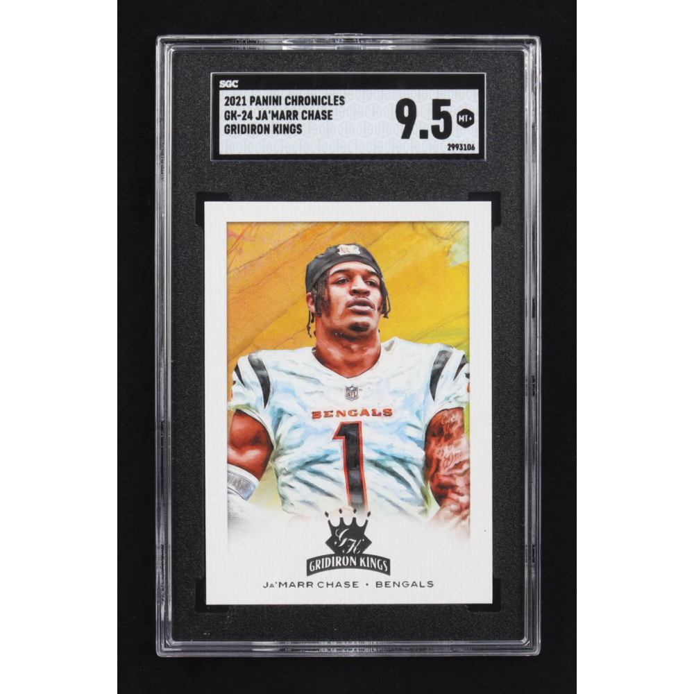 Ja'Marr Chase 2021 Panini Chronicles Gridiron Kings #GK-24 RC (SGC 9.5) at PristineAuction.com