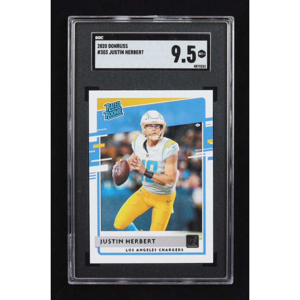 Justin Herbert 2020 Panini Donruss RR #303 RC (SGC 9.5) at PristineAuction.com
