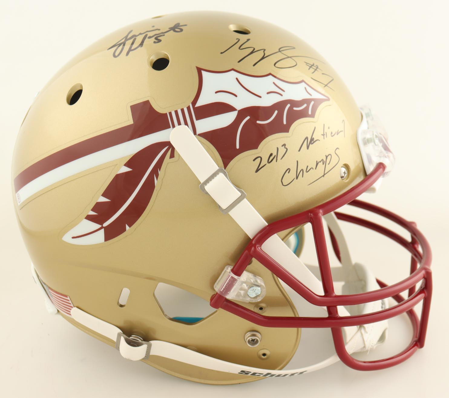 Kelvin Benjamin & Jameis Winston Signed Florida State Seminoles Full-Size Helmet Inscribed "2013 Natl'l Champs" (Beckett & PSA) at PristineAuction.com Kelvin Benjamin & Jameis Winston Signed Florida State Seminoles Full-Size Helmet Inscribed "2013 Natl'l Champs" (Beckett & PSA) at PristineAuction.com
