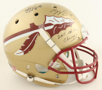 Kelvin Benjamin & Jameis Winston Signed Florida State Seminoles Full-Size Helmet Inscribed "2013 Natl'l Champs" (Beckett & PSA) at PristineAuction.com