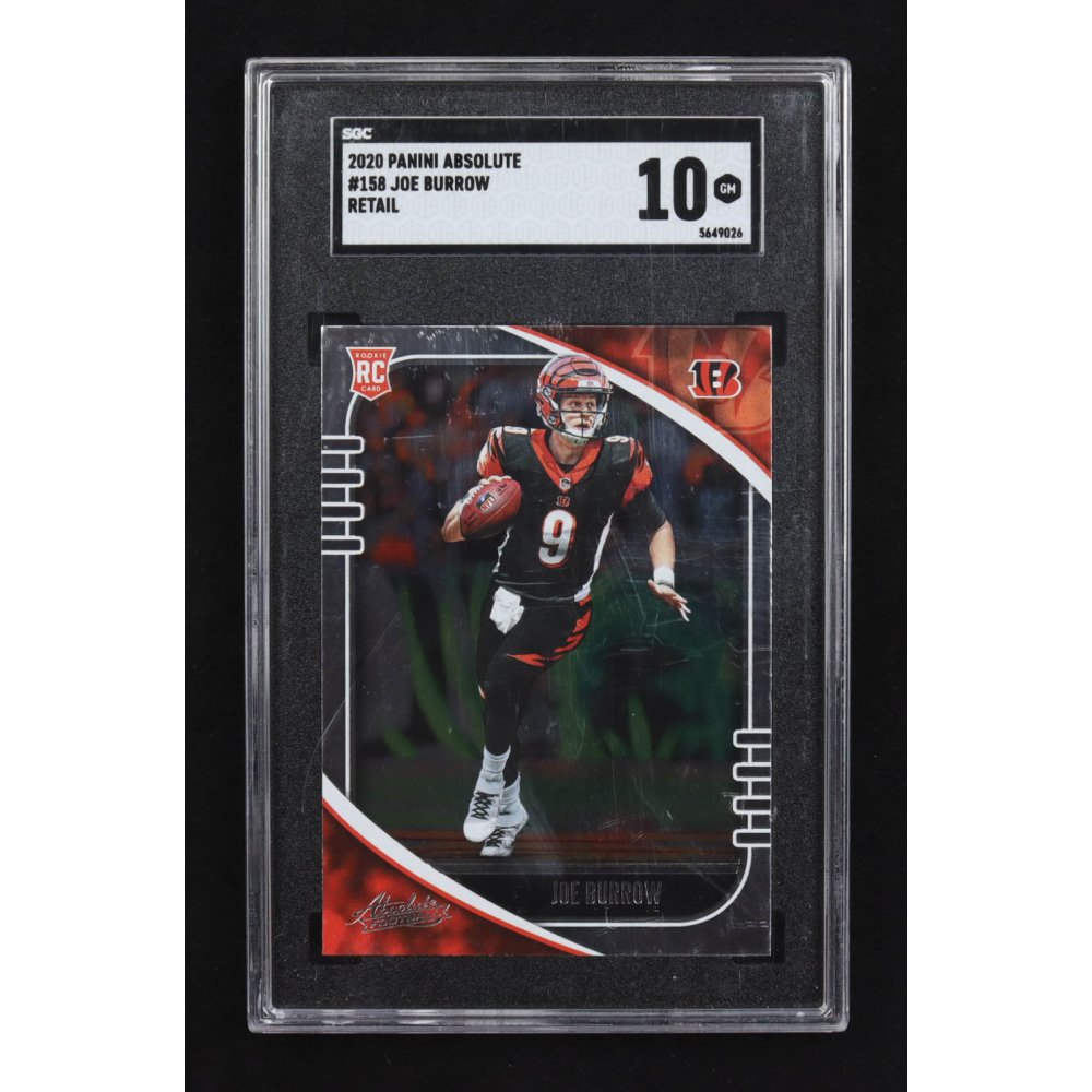 Joe Burrow 2020 Panini Absolute Retail #158 RC (SGC 10) at PristineAuction.com