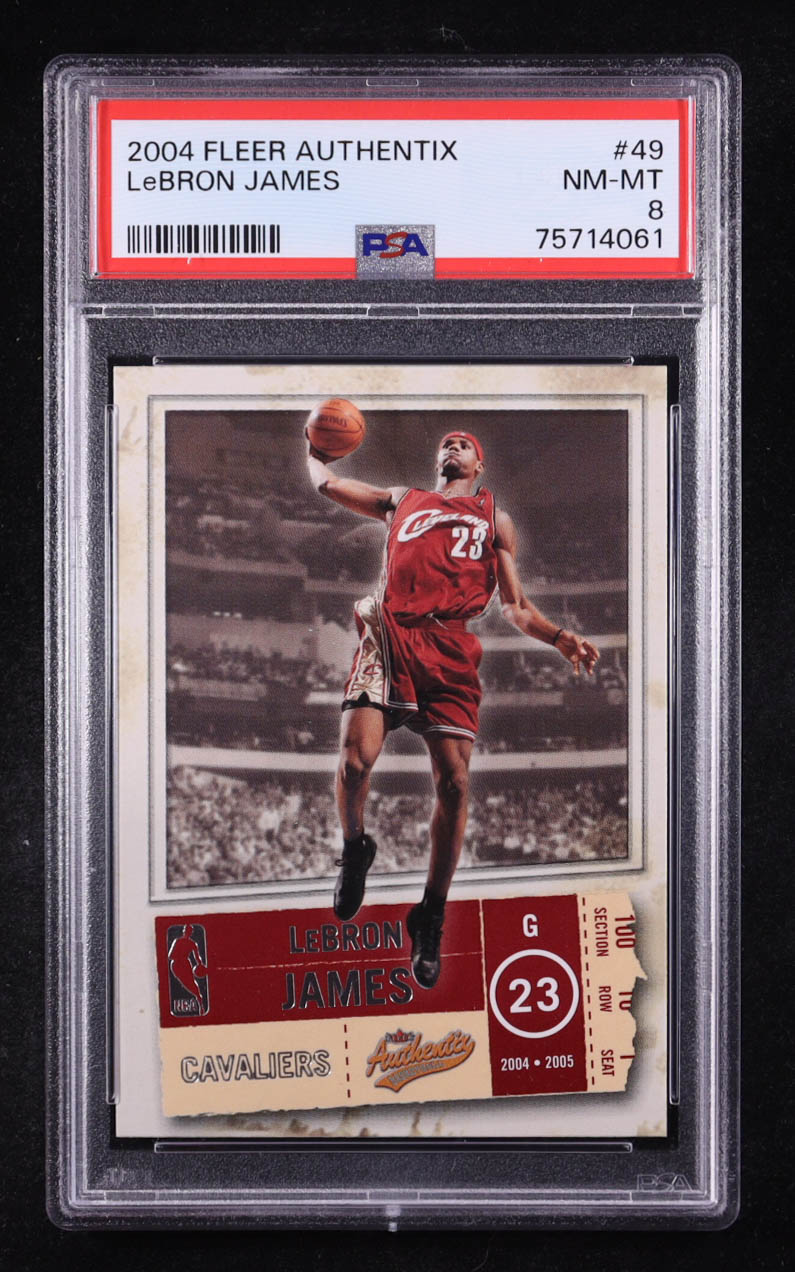 LeBron James 2004-05 Fleer Authentix #49 (PSA 8) at PristineAuction.com LeBron James 2004-05 Fleer Authentix #49 (PSA 8) at PristineAuction.com