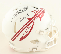 Mike Norvell Signed Florida State Seminoles Full-Size Authentic On-Field White Alternate Speed Helmet Inscribed "Go Noles!" (JSA) at PristineAuction.com