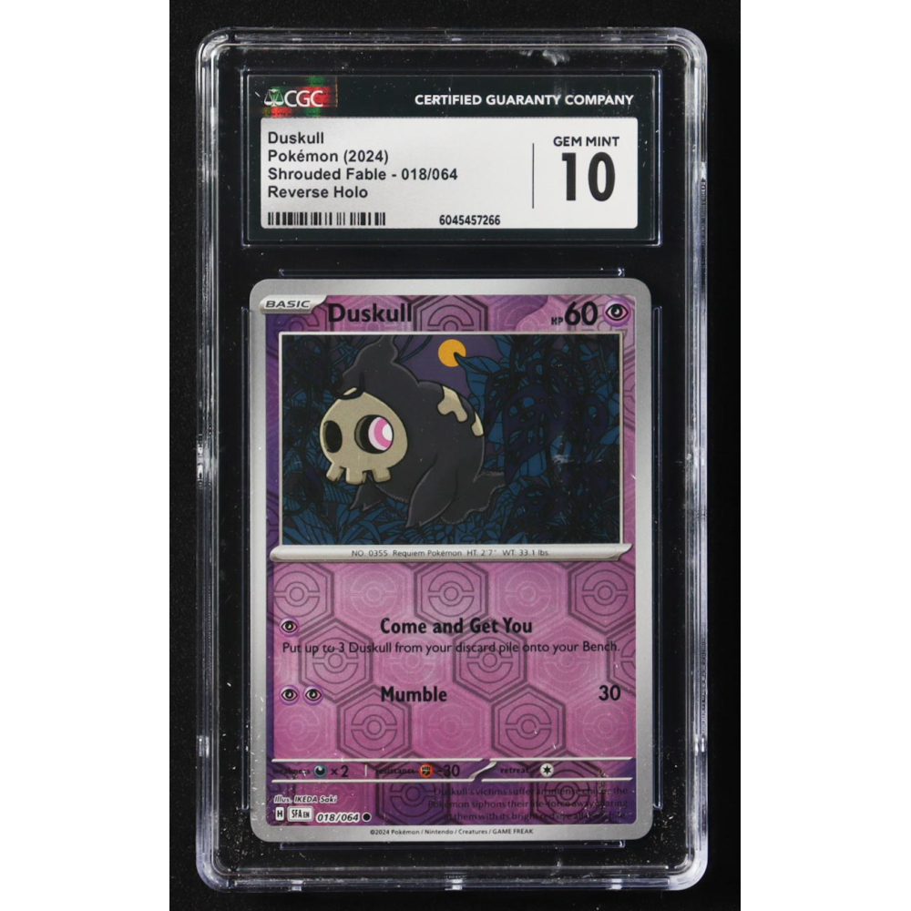 Duskull 2024 Pokemon Shrouded Fable #18 Reserve Holo (CGC 10) at PristineAuction.com