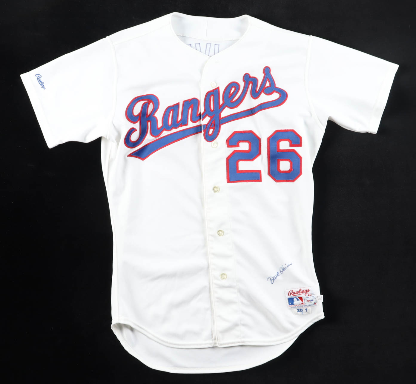 Dave Oliver Signed Rangers Rawlings Authentic Jersey (PSA) at PristineAuction.com Dave Oliver Signed Rangers Rawlings Authentic Jersey (PSA) at PristineAuction.com