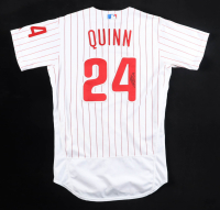 Roman Quinn Signed Game-Used Phillies Majestic Authentic Jersey (MLB) at PristineAuction.com