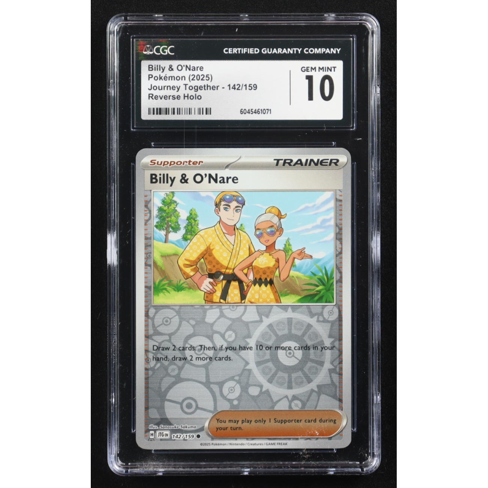 Billy & O'Nare 2025 Pokemon Journey Together #142 Reverse Holo (CGC 10) at PristineAuction.com