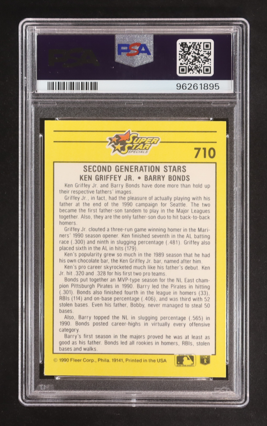 Barry Bonds / Ken Griffey Jr. 1991 Fleer #710 (PSA 9) at PristineAuction.com Barry Bonds / Ken Griffey Jr. 1991 Fleer #710 (PSA 9) at PristineAuction.com