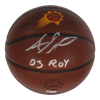 Amar'e Stoudemire Signed Suns Logo Basketball Inscribed "03 Roy" (Beckett) at PristineAuction.com