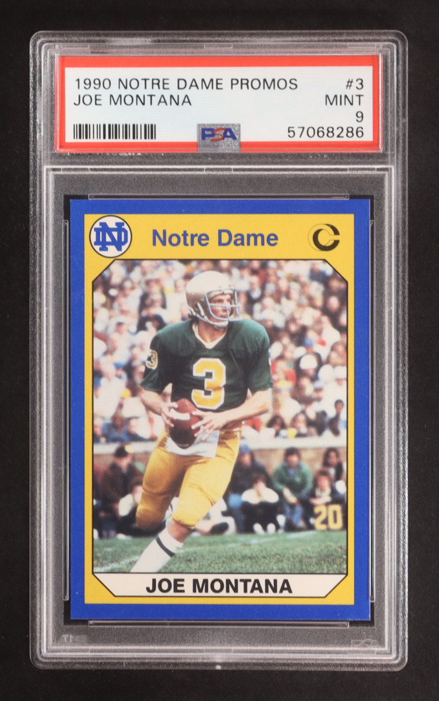 Joe Montana 1990 Notre Dame Promos #3 (PSA 9) at PristineAuction.com Joe Montana 1990 Notre Dame Promos #3 (PSA 9) at PristineAuction.com