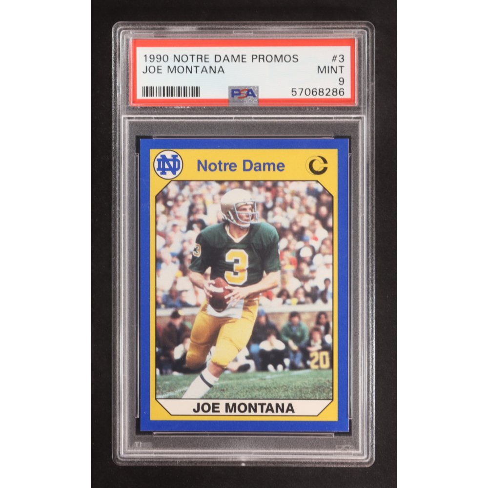 Joe Montana 1990 Notre Dame Promos #3 (PSA 9) at PristineAuction.com