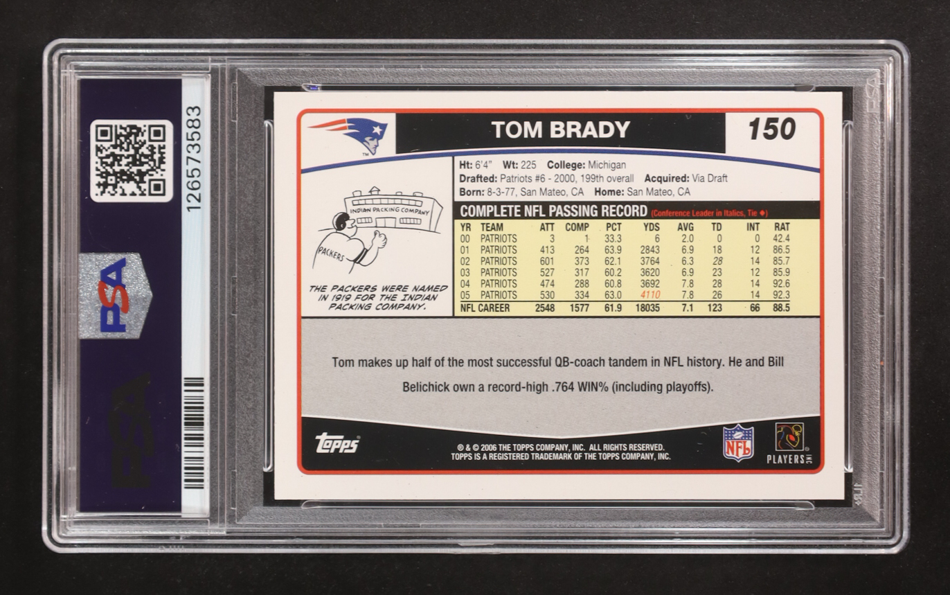 Tom Brady 2006 Topps #150 (PSA 9) at PristineAuction.com Tom Brady 2006 Topps #150 (PSA 9) at PristineAuction.com