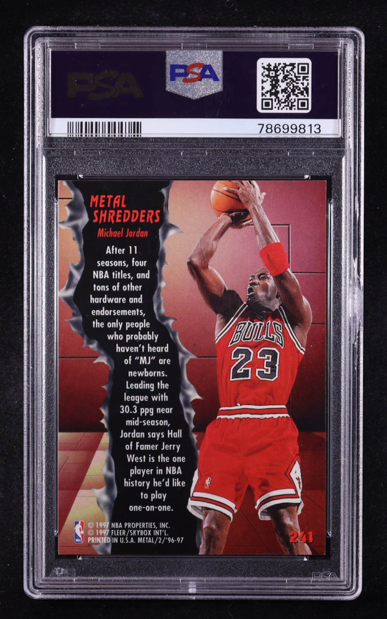 Michael Jordan 1996-97 Metal #241 MS (PSA 8) at PristineAuction.com Michael Jordan 1996-97 Metal #241 MS (PSA 8) at PristineAuction.com