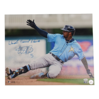 Wander Franco Signed Rays 16x20 Photo with Full Name Inscription (Franco & JSA) at PristineAuction.com
