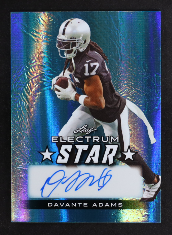 Davante Adams 2024 Leaf Electrum Star Spectrum Platinum #SADA1 #5/6 at PristineAuction.com Davante Adams 2024 Leaf Electrum Star Spectrum Platinum #SADA1 #5/6 at PristineAuction.com