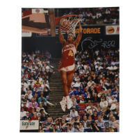 Spud Webb Signed Hawks 11x14 Photo (Beckett) at PristineAuction.com