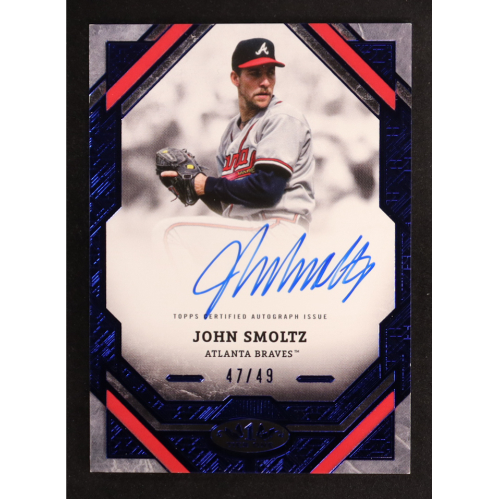 John Smoltz 2025 Topps Tier One Tier One Autographs Blue Foil #T1AJS #47/49 at PristineAuction.com