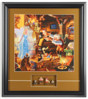 Thomas Kinkade "Pinocchio" Custom Framed Print Display with Set Of (4) Pinocchio Figurines at PristineAuction.com