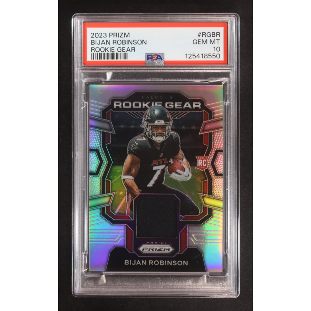 Bijan Robinson 2023 Panini Prizm Rookie Gear #6 RC (PSA 10) at PristineAuction.com