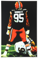 "Myles Garrett" Browns LE 12x18 Lithograph by Joshua Barton #/500 (PA) at PristineAuction.com