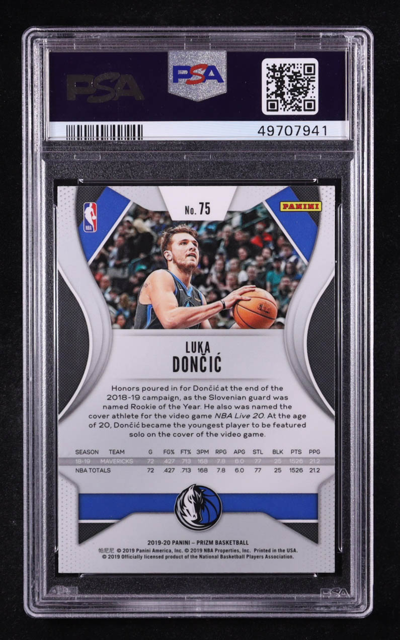 Luka Doncic 2019-20 Panini Prizm #75 (PSA 10) at PristineAuction.com Luka Doncic 2019-20 Panini Prizm #75 (PSA 10) at PristineAuction.com