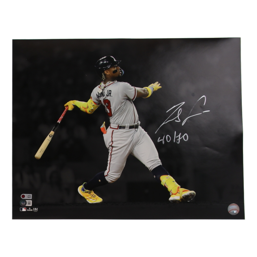 Ronald Acuna Jr. Signed Braves 16x20 Photo Inscribed "40/70" (Beckett & USA SM) at PristineAuction.com