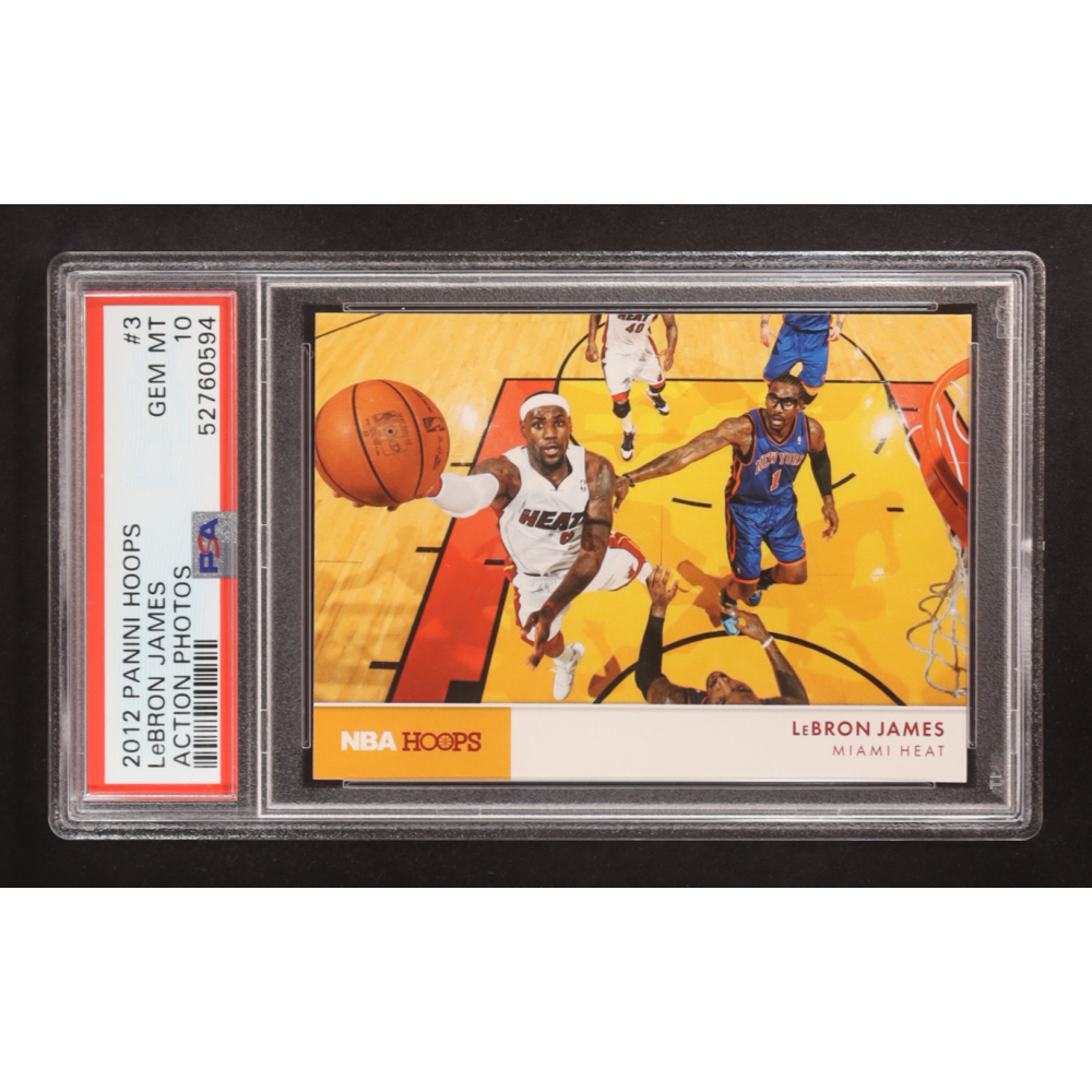 LeBron James 2012-13 Hoops Action Photos #3 (PSA 10) at PristineAuction.com