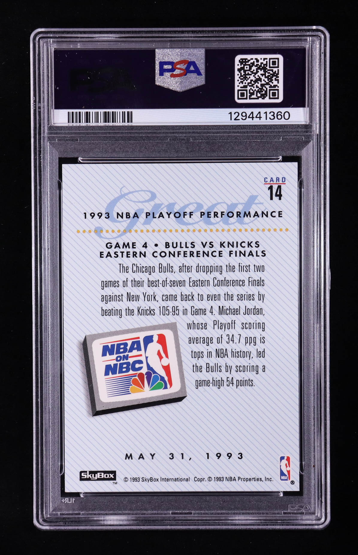 Michael Jordan 1993-94 SkyBox Premium #14 PO (PSA 9) at PristineAuction.com Michael Jordan 1993-94 SkyBox Premium #14 PO (PSA 9) at PristineAuction.com