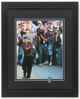 "Tiger Woods & The Gallery" Custom Framed Photo Display with Medinah Pin at PristineAuction.com