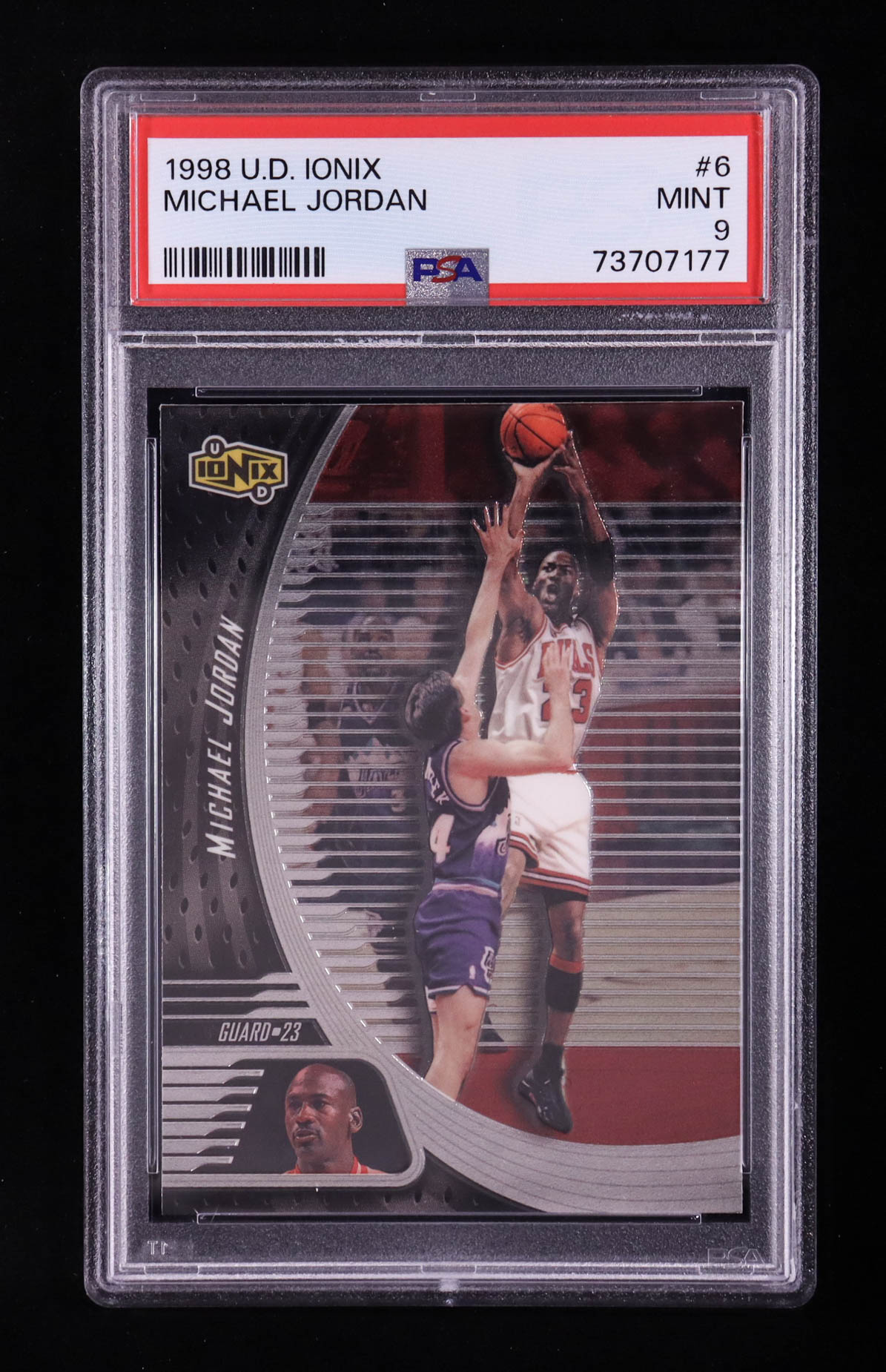 Michael Jordan 1998-99 UD Ionix #6 (PSA 9) at PristineAuction.com Michael Jordan 1998-99 UD Ionix #6 (PSA 9) at PristineAuction.com