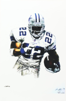 "Emmitt Smith" Cowboys LE 12x18 Lithograph by Joshua Barton #/500 (PA) at PristineAuction.com